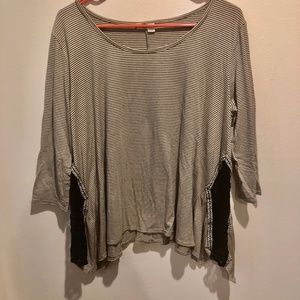 Striped 3/4 Sleeve Top